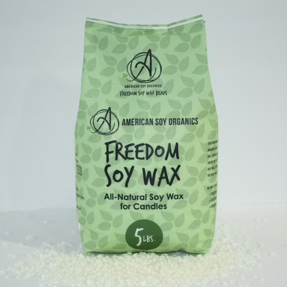 NEW American Soy Organics- 5 lb of Freedom Soy Wax Beads for Candle Making - Picture 1 of 3